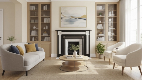 Каменный портал черного цвета для облицовки камина Norma M5 из гранита Absolute Black 169116405_6