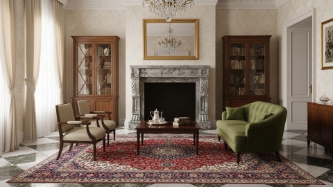 Каменный портал белого цвета для облицовки камина Octavius из мрамора Paradiso White 168129401_10