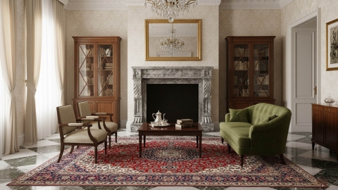 Каменный портал белого цвета для облицовки камина Octavius из мрамора Paradiso White 168129401_3