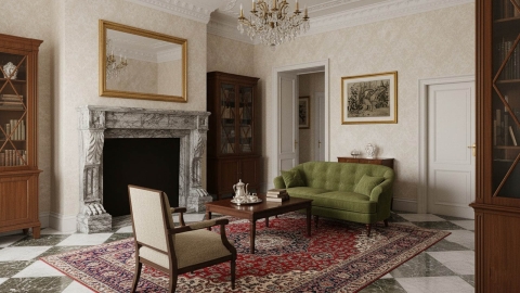 Каменный портал белого цвета для облицовки камина Octavius из мрамора Paradiso White 168129401_4