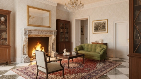 Каменный портал белого цвета для облицовки камина Octavius из мрамора Paradiso White 168129401_6