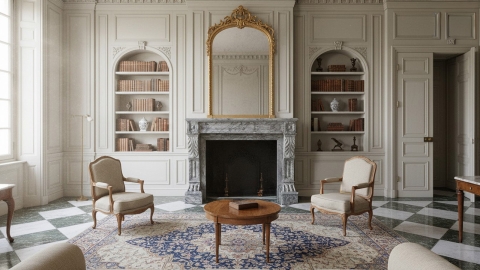 Каменный портал белого цвета для облицовки камина Octavius из мрамора Paradiso White 168129401_8