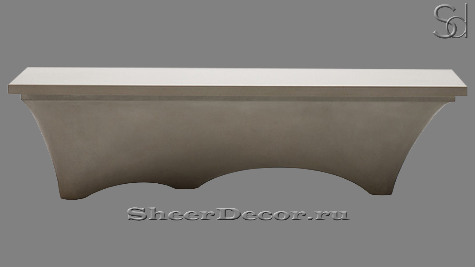 Скамейка Oliveta Standard из архитектурного бетона Grey C1 серый 123340931_1
