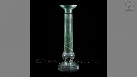 Мраморная колонна Olven из камня Verde Lotus в сборе _1