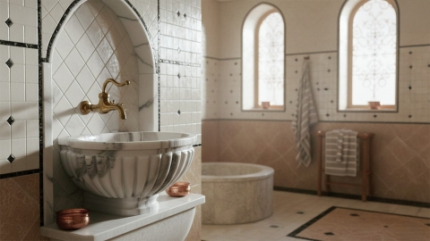 Каменная курна нестандартной формы Onda Centro из белого мрамора Clouds ИСПАНИЯ 749010423_2