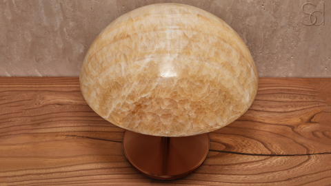 Настольный светильник Orbit 4015 из камня оникса Honey Onyx_6