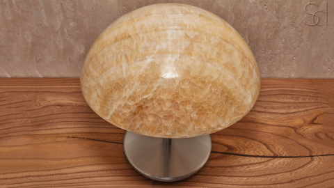 Настольный светильник Orbit 4015 из камня оникса Honey Onyx_6