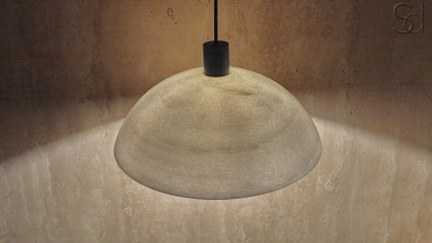 Мраморный подвесной светильник Orbit 4015 Pendant из камня Snow Crystal в сборе _3