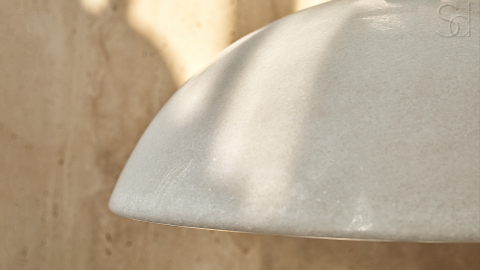 Мраморный подвесной светильник Orbit 4015 Pendant из камня Snow Crystal в сборе _8