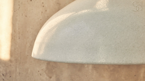 Каменный подвесной светильник Orbit 4015 Pendant из белого мрамора Snow Crystal в сборе _7