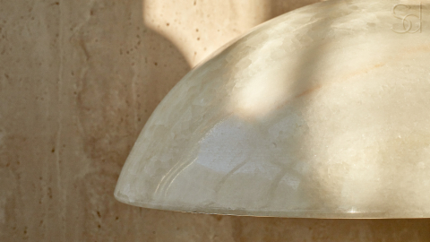 Каменный подвесной светильник Orbit 4015 Pendant из оникса белый White Honey_8