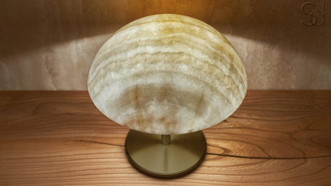 Настольный светильник Orbit 4015 из камня оникса White Honey_5
