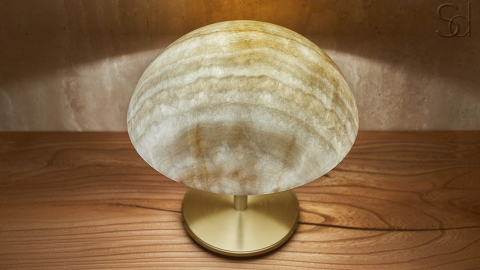 Настольный светильник Orbit 4015 из камня оникса White Honey_4