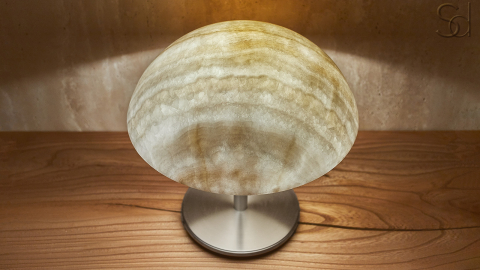 Настольный светильник Orbit 4015 из камня оникса White Honey_5