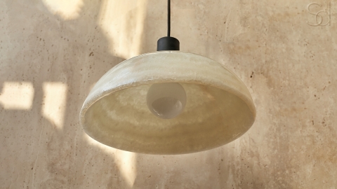 Подвесной светильник Orbit Pendant BL из камня оникса White Honey_6