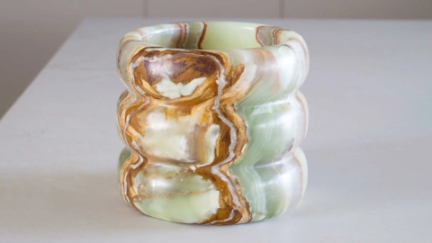 Накладная стакан чаша для в ванную Oruga из оникса Green Onyx_2