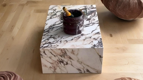Накладная стакан чаша для в ванную OrugaFlorero из мрамора Nero Marquina_4