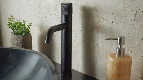 Накладной смеситель для раковины Palanca Hook с матовой фактурой из латуни сорта Black Brass ИНДИЯ 646401004_2