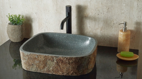 Накладной смеситель для раковины Palanca Hook с матовой фактурой из латуни сорта Black Brass ИНДИЯ 646401004_4