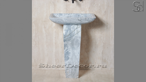 Мраморная раковина Palum из серого камня Statuarietto ИТАЛИЯ 028161111 для ванной комнаты_5