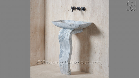 Мраморная раковина Palum из серого камня Statuarietto ИТАЛИЯ 028161111 для ванной комнаты_7