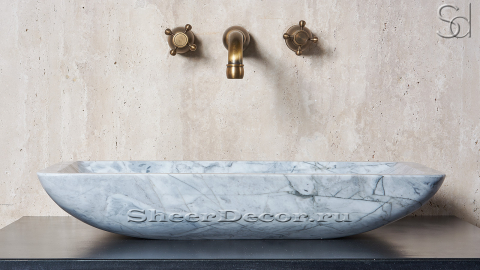 Мраморная раковина Palum из серого камня Statuarietto ИТАЛИЯ 028161111 для ванной комнаты_8
