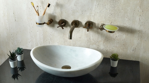 Каменная раковина Perla из белого мрамора Bianco Carrara 030005111_3