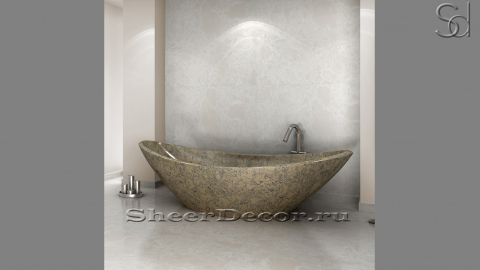 Мраморная ванна Perla из коричневого камня Corteccia Brown 030167151_2