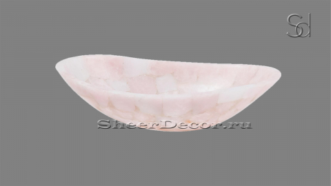 Каменная мойка Perla M7 из розового кварца Pink Quartz ИНДИЯ 030545117 для ванной_1