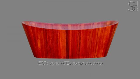 Дизайнерская ванна Perla M4 из красного дерева Sipo Mahagoni 030444154 овальной формы_1