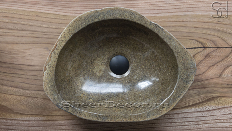 Раковина для ванной Piedra M223 из речного камня  Beige ИНДОНЕЗИЯ 00501111223_4