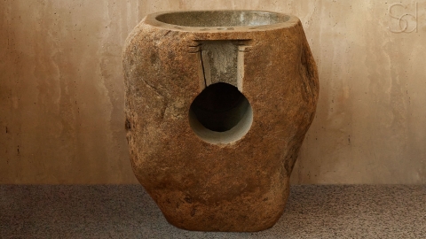 Мойка в ванную Piedra M321 из речного камня  Beige ИНДОНЕЗИЯ 00501117321_6