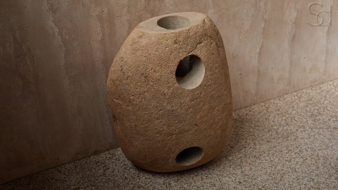 Мойка в ванную Piedra M325 из речного камня  Beige ИНДОНЕЗИЯ 00501117325_6
