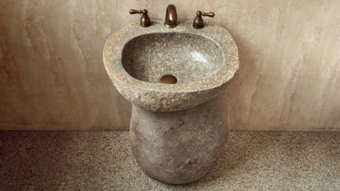 Мойка в ванную Piedra M327 из речного камня  Beige ИНДОНЕЗИЯ 00501117327_5