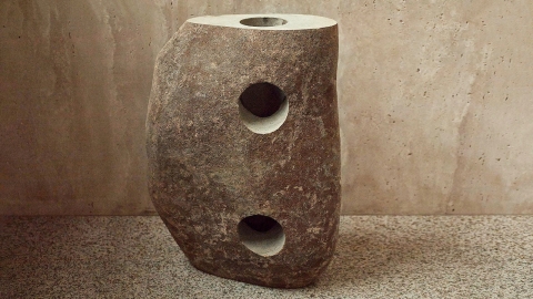 Мойка в ванную Piedra M327 из речного камня  Beige ИНДОНЕЗИЯ 00501117327_6