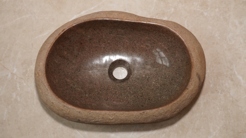 Мойка в ванную Piedra M451 из речного камня  Beige ИНДОНЕЗИЯ 00501111451_4