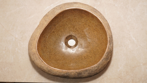 Мойка в ванную Piedra M592 из речного камня  Beige ИНДОНЕЗИЯ 00501111592_4