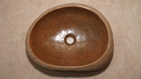 Мойка в ванную Piedra M620 из речного камня  Beige ИНДОНЕЗИЯ 00501111620_4