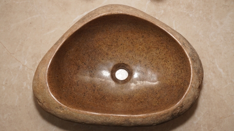 Раковина для ванной Piedra M467 из речного камня  Beige ИНДОНЕЗИЯ 00501111467_4