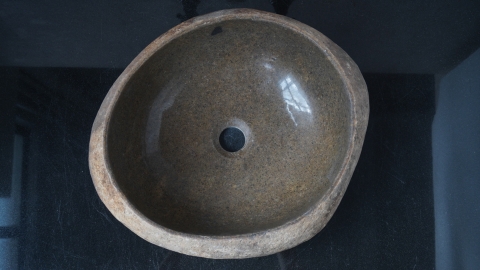Раковина для ванной Piedra M613 из речного камня  Beige ИНДОНЕЗИЯ 00501111613_4