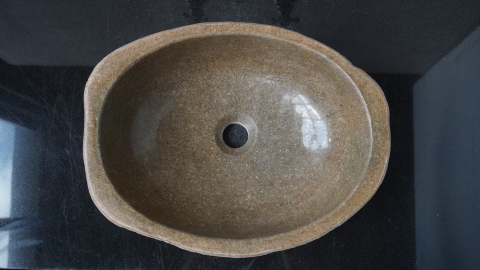 Мойка в ванную Piedra M623 из речного камня  Beige ИНДОНЕЗИЯ 00501111623_4