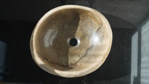 Мойка в ванную Piedra M480 из речного камня  Beige ИНДОНЕЗИЯ 00501111480_4