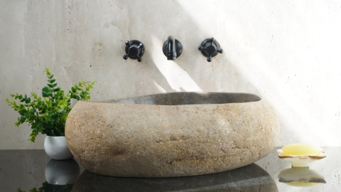 Раковина для ванной Piedra M625 из речного камня  Beige ИНДОНЕЗИЯ 00501111625_3