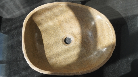 Раковина для ванной Piedra M483 из речного камня  Beige ИНДОНЕЗИЯ 00501111483_4
