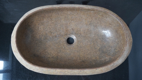 Раковина для ванной Piedra M631 из речного камня  Beige ИНДОНЕЗИЯ 00501111631_4