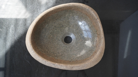 Мойка в ванную Piedra M487 из речного камня  Beige ИНДОНЕЗИЯ 00501111487_4