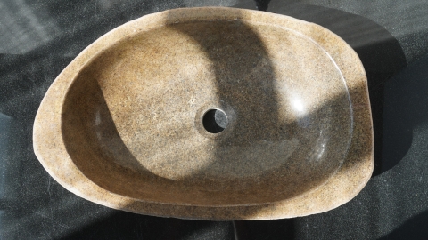 Раковина для ванной Piedra M492 из речного камня  Beige ИНДОНЕЗИЯ 00501111492_4
