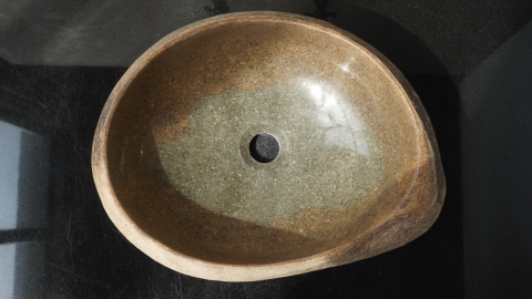 Раковина для ванной Piedra M634 из речного камня  Beige ИНДОНЕЗИЯ 00501111634_4