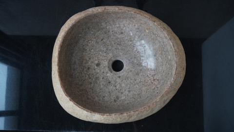 Раковина для ванной Piedra M496 из речного камня  Beige ИНДОНЕЗИЯ 00501111496_4