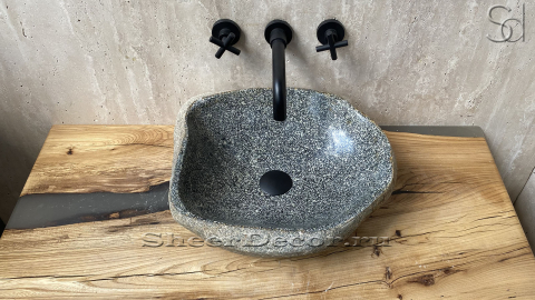 Раковина для ванной Piedra M284 из речного камня  Blanca ИНДОНЕЗИЯ 00508411284_3
